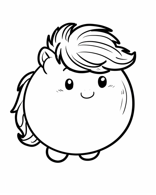 coloring page of a horse plushy