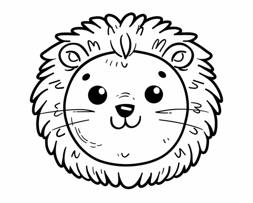 coloring page of a lion plushy