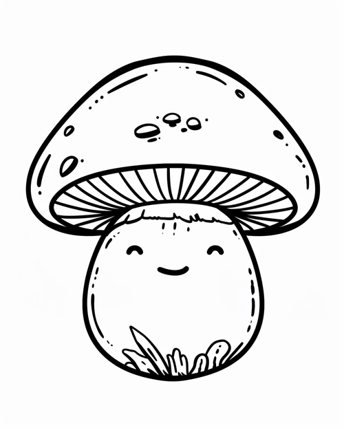 coloring page of a Toadstool plushy