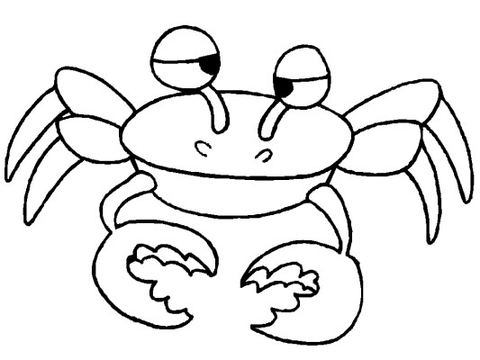 cartoon crustacean going for a walk in the ocean