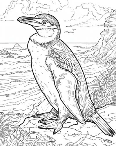 Chinstrap penguin coloring page