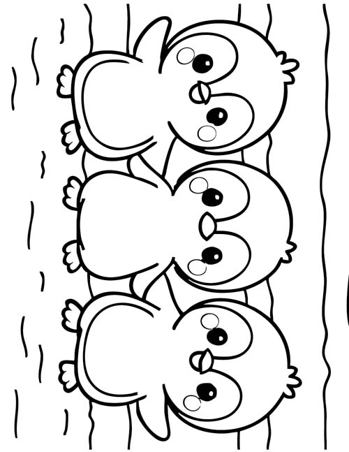 cute penguin pals coloring page