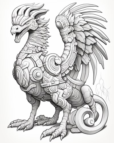Quetzalcoatl coloring page