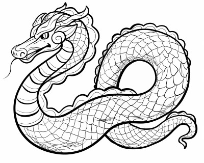 dragon serpent coloring page