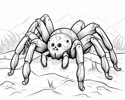 spider coloring page