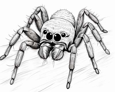 spider coloring page
