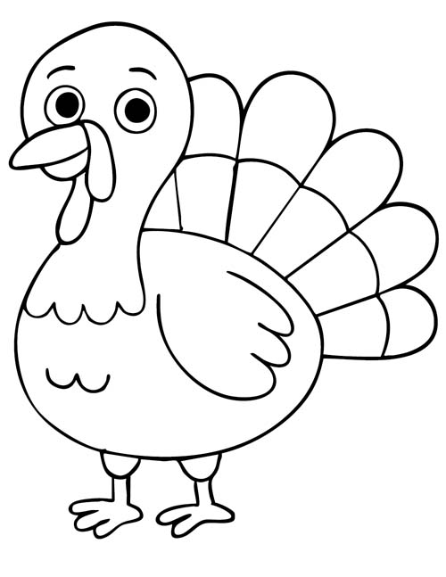 cute turkey coloring page