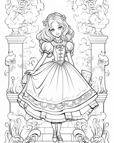 Alice in Wonderland coloring pages