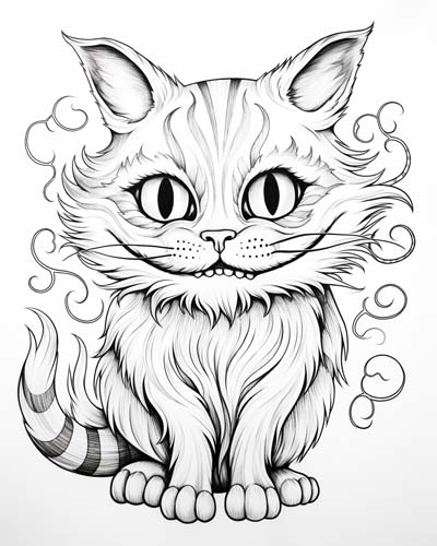 cheshire cat coloring pages