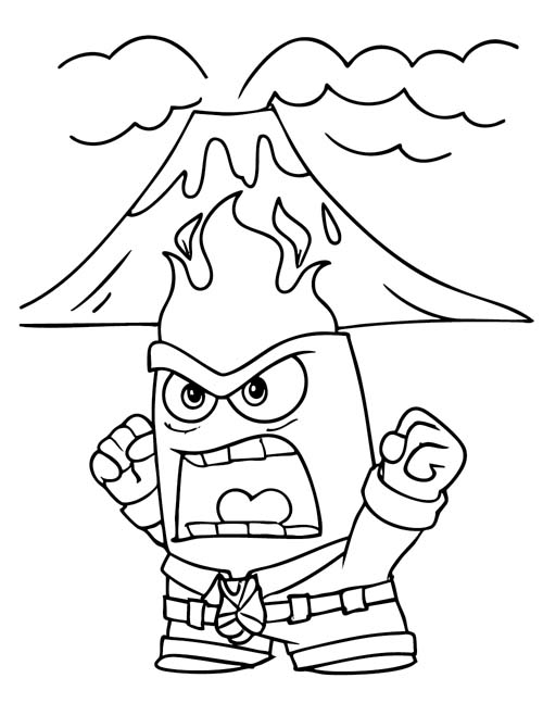 inside out coloring page of anger
