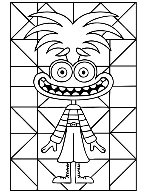 inside out coloring page of anxiety