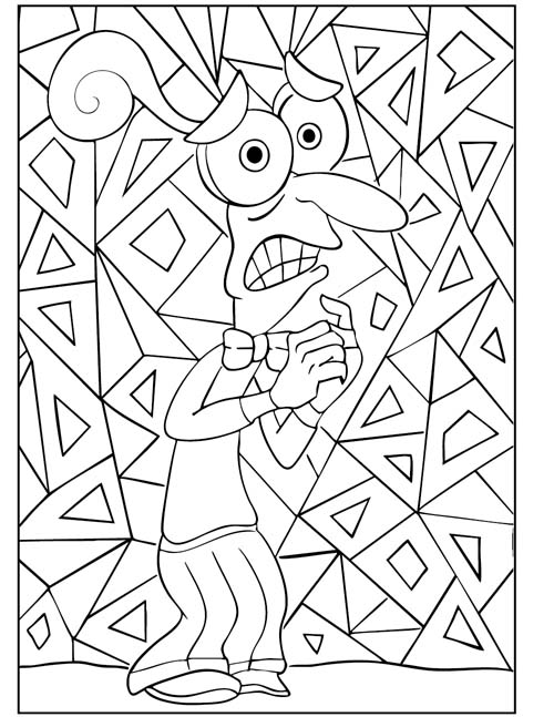 inside out coloring page of fear