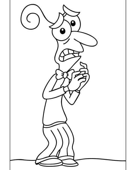 inside out coloring page of fear