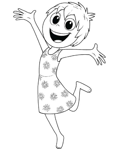 inside out coloring page of joy