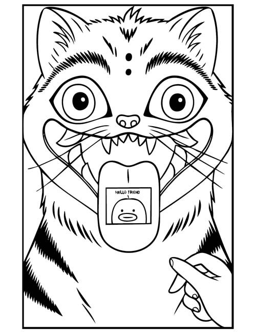 k-pop demon hunters coloring page of derpy