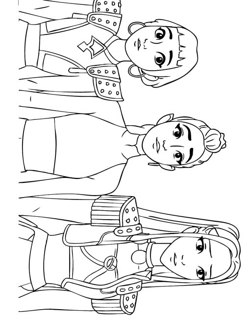 coloring page of HUNTR/X