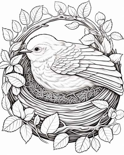 Neverbird coloring page