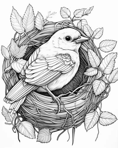 Neverbird coloring page