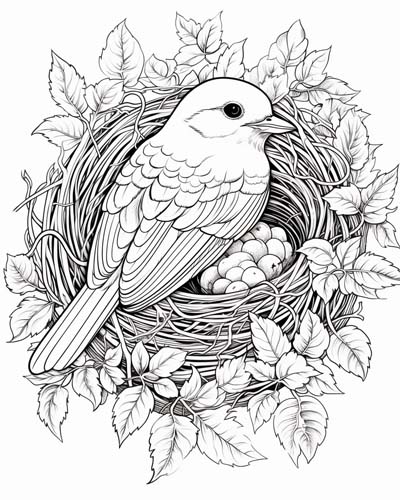 Neverbird coloring page