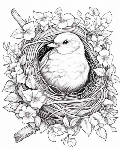 Neverbird coloring page