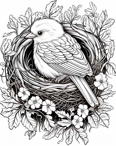 Neverbird coloring page