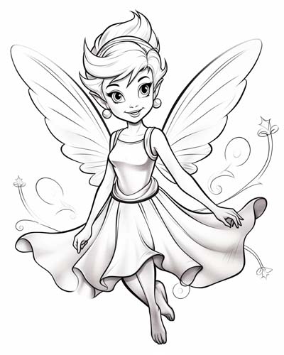 Tinkerbell coloring page