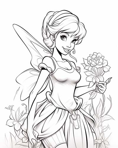 Tinkerbell coloring page