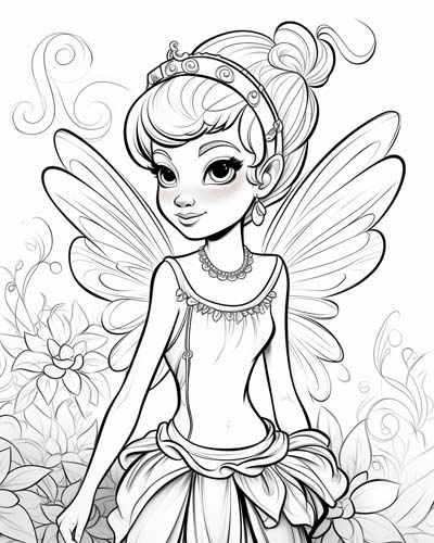 Tinkerbell coloring page