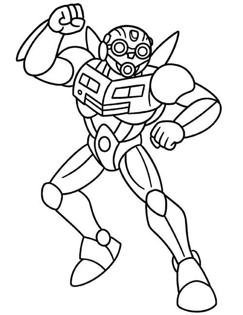 cartoon Transformer Coloring Page - Bumblebee