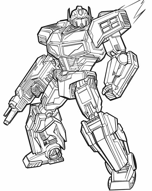 Transformer coloring page