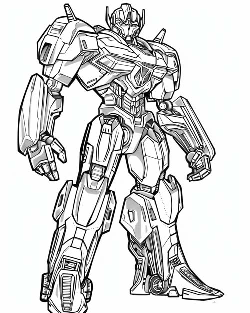 Transformer coloring page