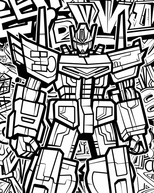 Optimus Prime Coloring Page