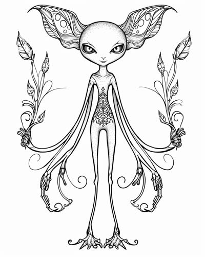Celtic Aos Sí coloring page