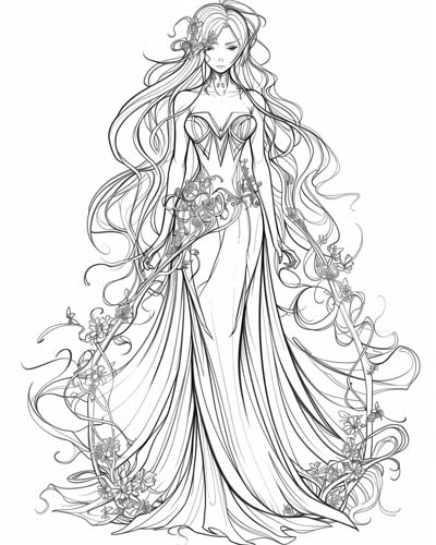 Irish Aos Sí coloring page