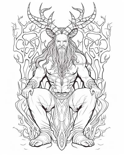 Cernunnos coloring page