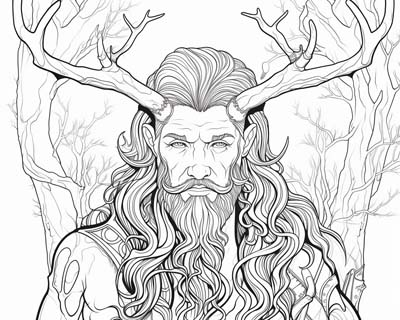 Cernunnos coloring page