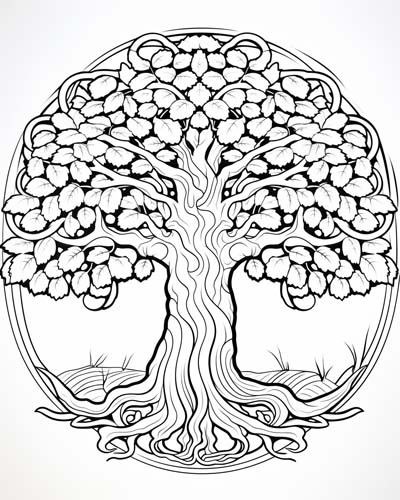 Celtic Tree of Life coloring page