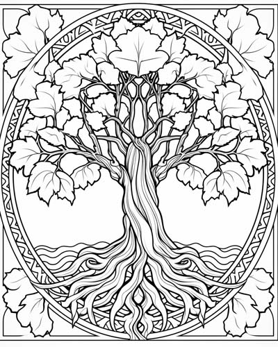Celtic Tree of Life coloring page