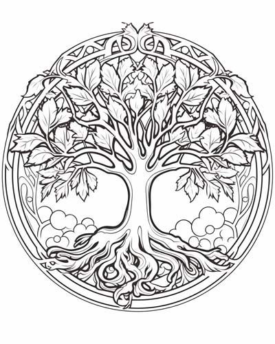 Celtic Tree of Life coloring page