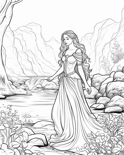 Danu coloring page