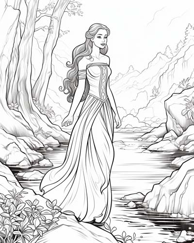 Danu coloring page