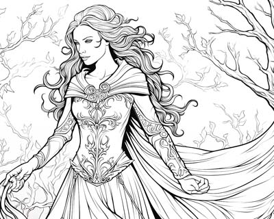 Danu coloring page