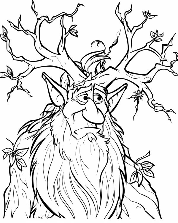 Green Man coloring page
