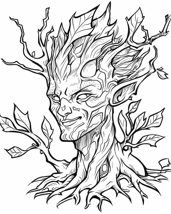 Green Man coloring page