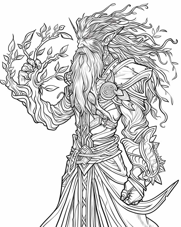 Green Man coloring page