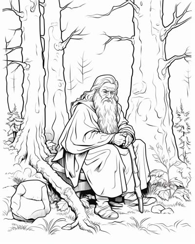 Celtic Leprechaun coloring page