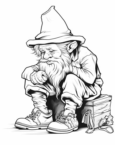 Celtic Leprechaun coloring page