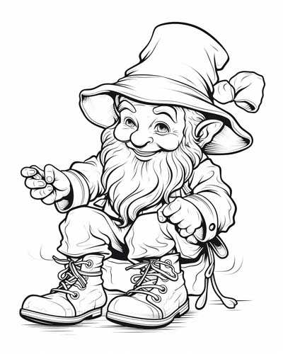 Celtic Leprechaun coloring page