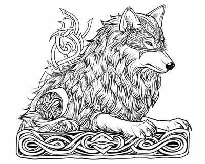 coloring page of Mac Tire the wolf