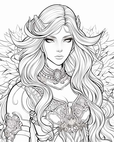 The Morrigan coloring page
